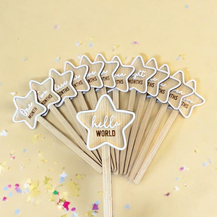 Wooden Baby Milestone Stars-1