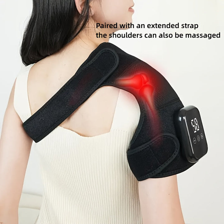 3-in-1 Heated Knee, Elbow, and Shoulder Massager – Wireless(Black)-1