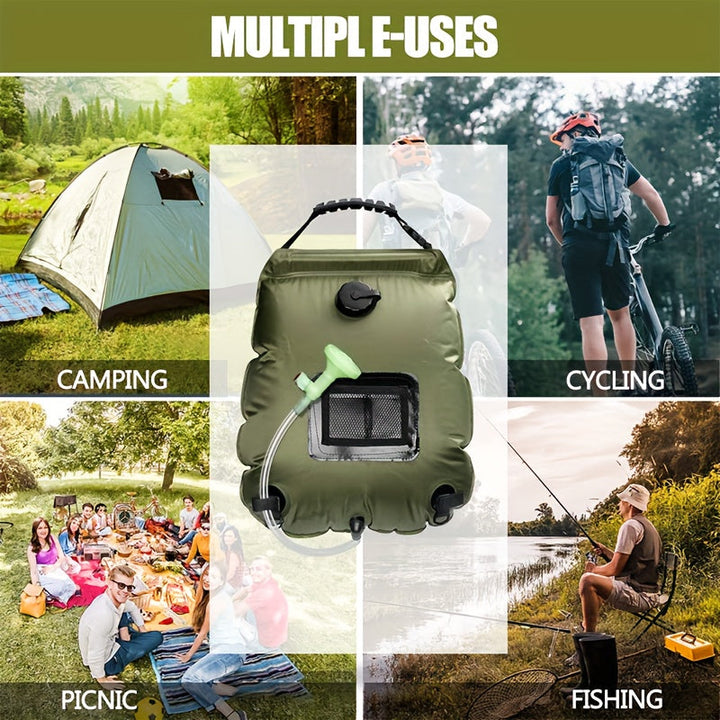 Solar Camping Shower Bag with Hose & Head-4
