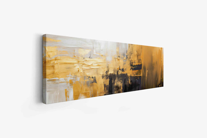 Abstract with gold and white 72" x 24"-1