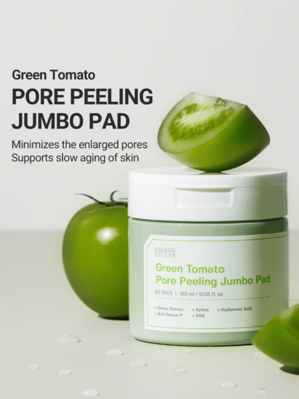 Sungboon Editor Green Tomato Pore Peeling Jumbo Pad 180ml / 60pads Sungboon Editor