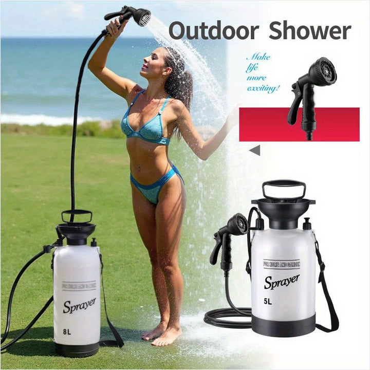 Portable Outdoor Camping Shower Manual Rinse Kit-1
