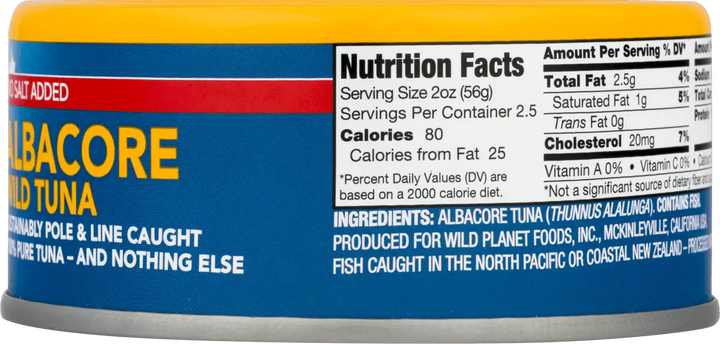 Wild Planet Wild Albacore Tuna Low Mercury N/ (12x5 Oz)-3