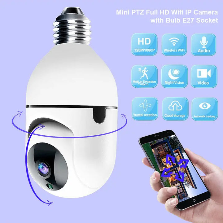 Bulb Shaking Head Machine Yilot APP Wireless WIFI Camera Home Security Monitoring My Store