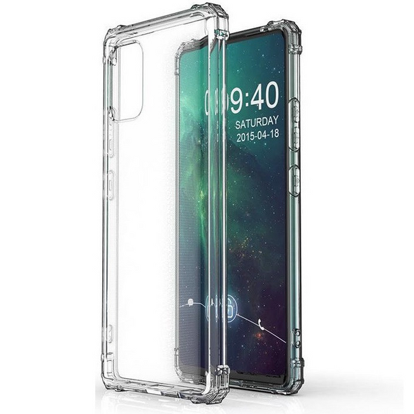 Samsung Galaxy M51 SM-M515F, Szilikon tok, légpárnás sarok, Wooze Silicone Armor, átlátszó (105216)-0