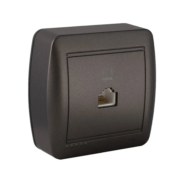 Telephone and ADSL socket Solera Mural Graphite RJ45-0