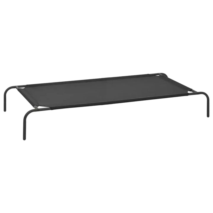 vidaXL Elevated Dog Bed Raised Dog Cot Puppy Sleeping Bed Black Textilene VidaXL