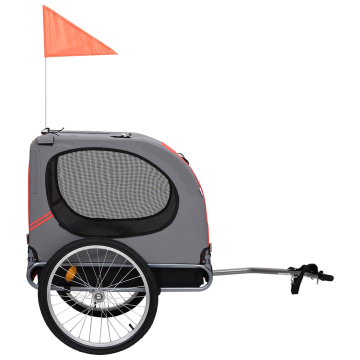 vidaXL Pet Bike Trailer Foldable Dog Bicycle Carrier Dog Buggy Cart for Bike VidaXL