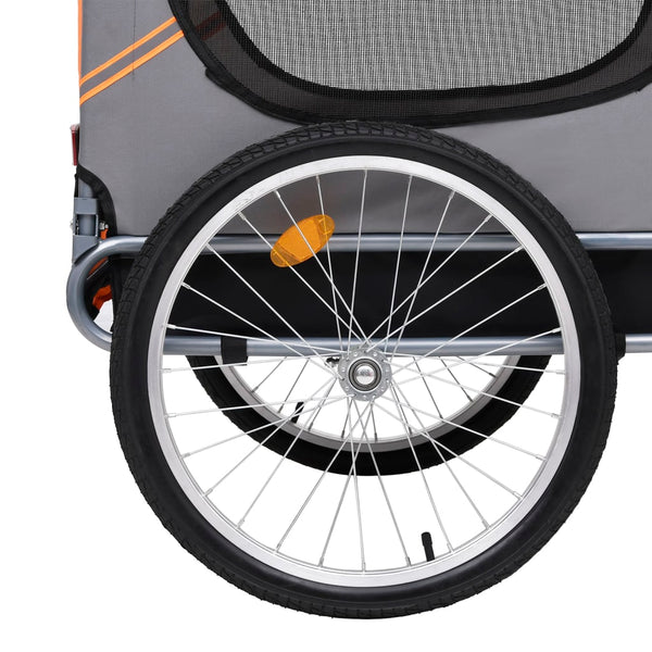 vidaXL Pet Bike Trailer Foldable Dog Bicycle Carrier Dog Buggy Cart for Bike VidaXL