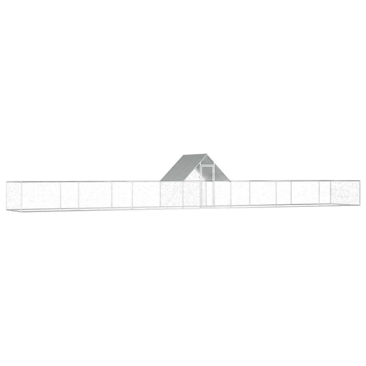 vidaXL Chicken Cage Walk-in Chicken Coop Pen Poultry Cage Galvanized Steel VidaXL