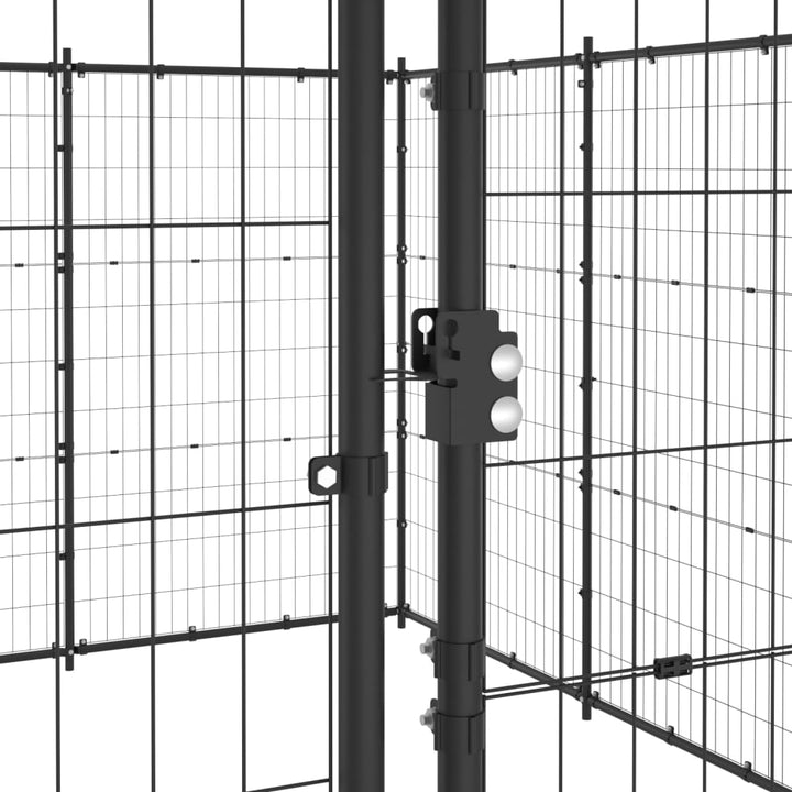 vidaXL Outdoor Dog Kennel Dog Pen Pet Crate Kennel Cage Fence for Yard Steel VidaXL