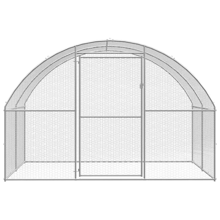 vidaXL Outdoor Chicken Coop 9.8'x32.8'x6.6' Galvanized Steel VidaXL