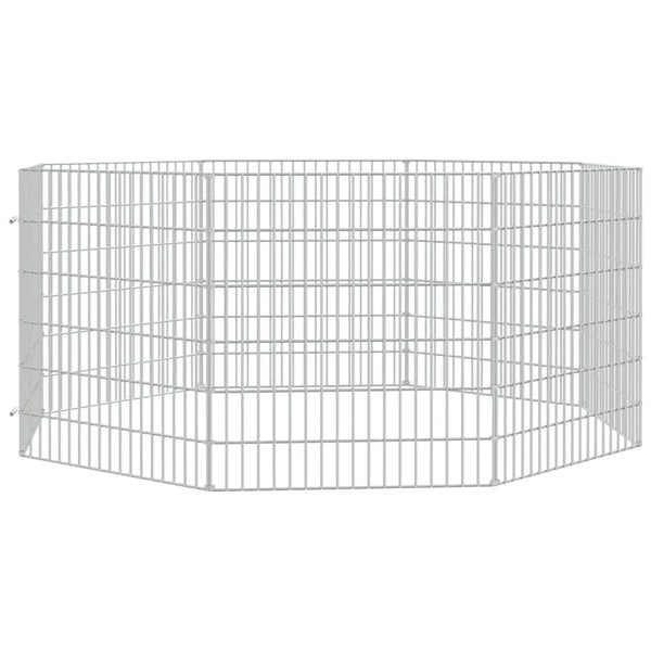 vidaXL Free Range Animal Enclosure 8-Panel 21.3"x23.6" Galvanized Iron VidaXL