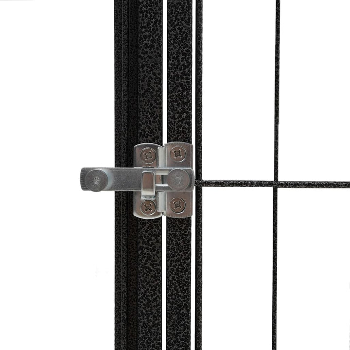 vidaXL Dog Playpen Kennel Dog Cage Puppy Pet Exercise Wire Fence Steel Black VidaXL