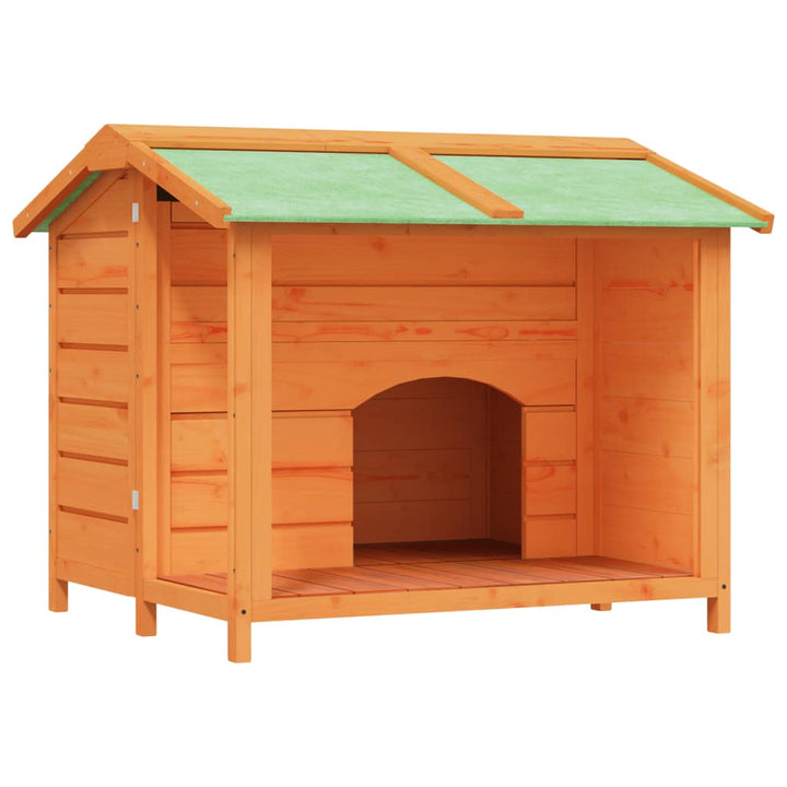 vidaXL Dog Kennel Brown 37.8"x34.3"x31.7" Solid Wood Pine VidaXL