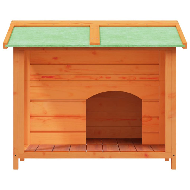 vidaXL Dog Kennel Brown 37.8"x34.3"x31.7" Solid Wood Pine VidaXL