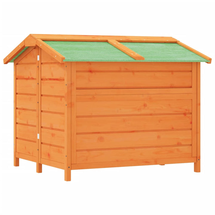 vidaXL Dog Kennel Brown 37.8"x34.3"x31.7" Solid Wood Pine VidaXL