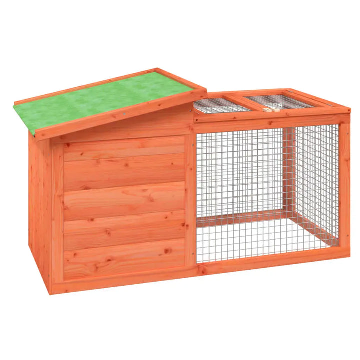vidaXL Rabbit Hutch Brown 39.6"x21.3"x21.7" Solid Wood Pine VidaXL
