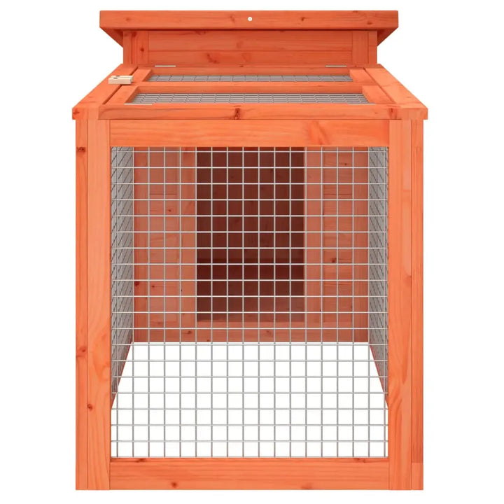 vidaXL Rabbit Hutch Brown 39.6"x21.3"x21.7" Solid Wood Pine VidaXL