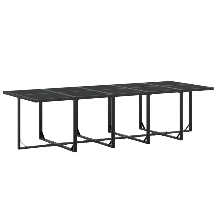 vidaXL Patio Dining Set Table and Chair Garden Outdoor Furniture Black Textilene-0