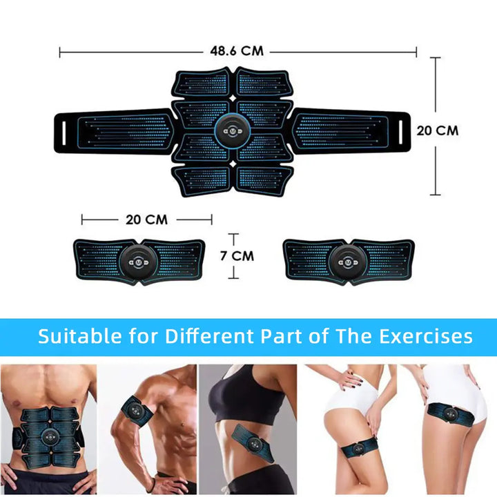 USB Rechargeable Muscle Toner Set for Abdomen & Arms-3