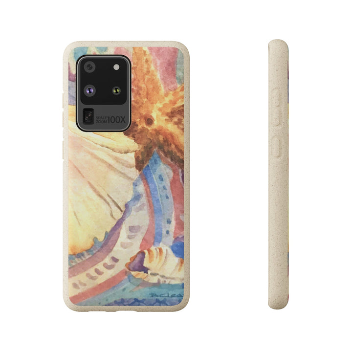 Biodegradable Phone Case with 'Treasures of the Tide' Watercolor Original Artwork by Barbara Cleary-3