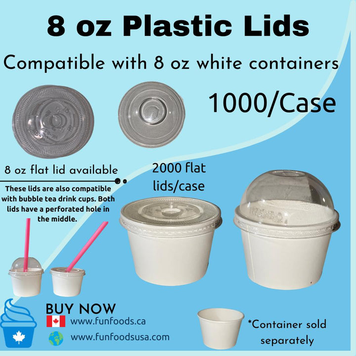 PET Flat Lids for 95mm pp cups, 2000 per case (for all three sizes 12 oz, 16 oz, and 20 oz) Also Fits 8 Oz. Paper Containers 88808-1