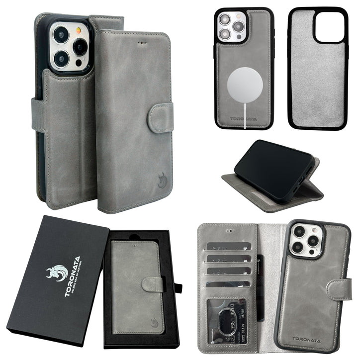 Vegas Premium Leather iPhone 15 Pro Wallet Case with MagSafe | Detachable RFID Blocking Luxury Wallet-10
