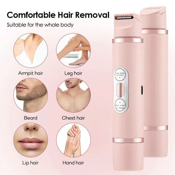 Dual-Head Electric Shaver Painless Women's Epilator Bikini Hair Removal Device Automatic Hair Trimmer Underarm Facial Lips Leg My Store