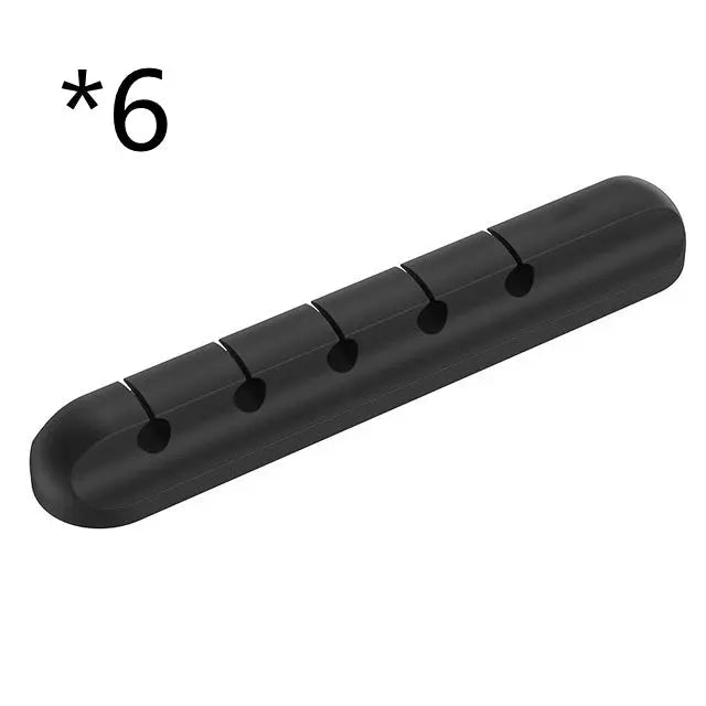 Silicone USB Cable Winder Desktop Cable Organizer Management Multipurpose Clips Cables Protector For Wired Headphones My Store