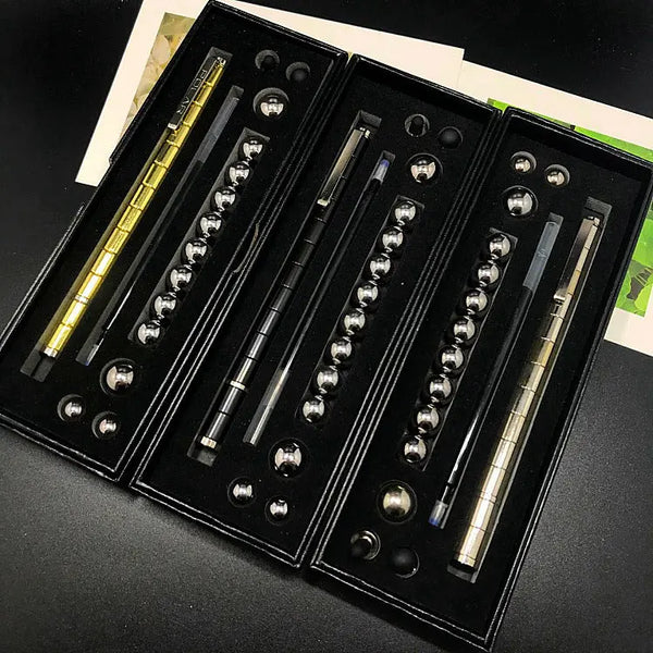 Stress Reducer Relief Toys Gift Box funny black golden kits Fidget magnetic polar pen with stylus ball pen My Store