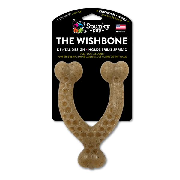 Spunky Pup Chicken-Flavour Durable Wishbone Chew Toy Spunky Pup Dog Toys