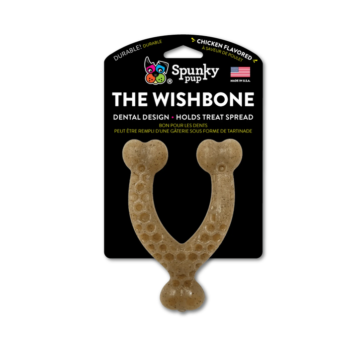 Spunky Pup Chicken-Flavour Durable Wishbone Chew Toy Spunky Pup Dog Toys