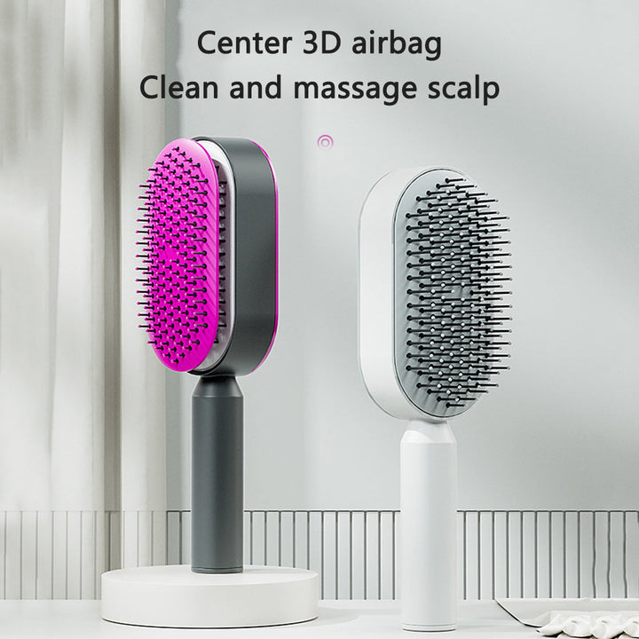 Self Cleaning Hair Brush For Women One-key Cleaning Hair Loss Airbag Massage Scalp Comb Anti-Static Hairbrush My Store