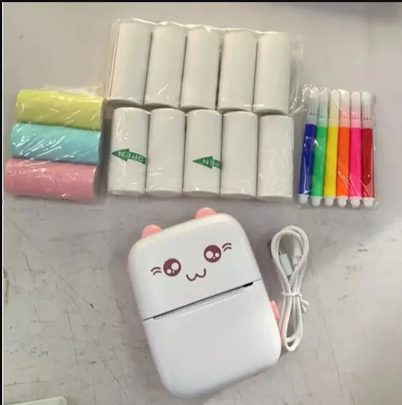 Mini Printer Portable Mini Bluetooth WiFi New Wrong Printer Mobile Phone Photo Title Note Hot Print Pocket Student Error Label Printer My Store