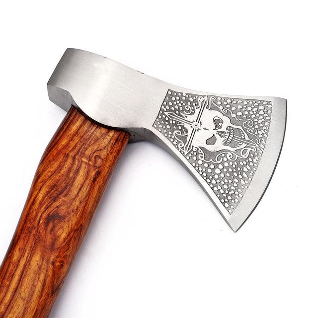 Immoral Skull and Cross Outdoor Hammer Head Axe-4
