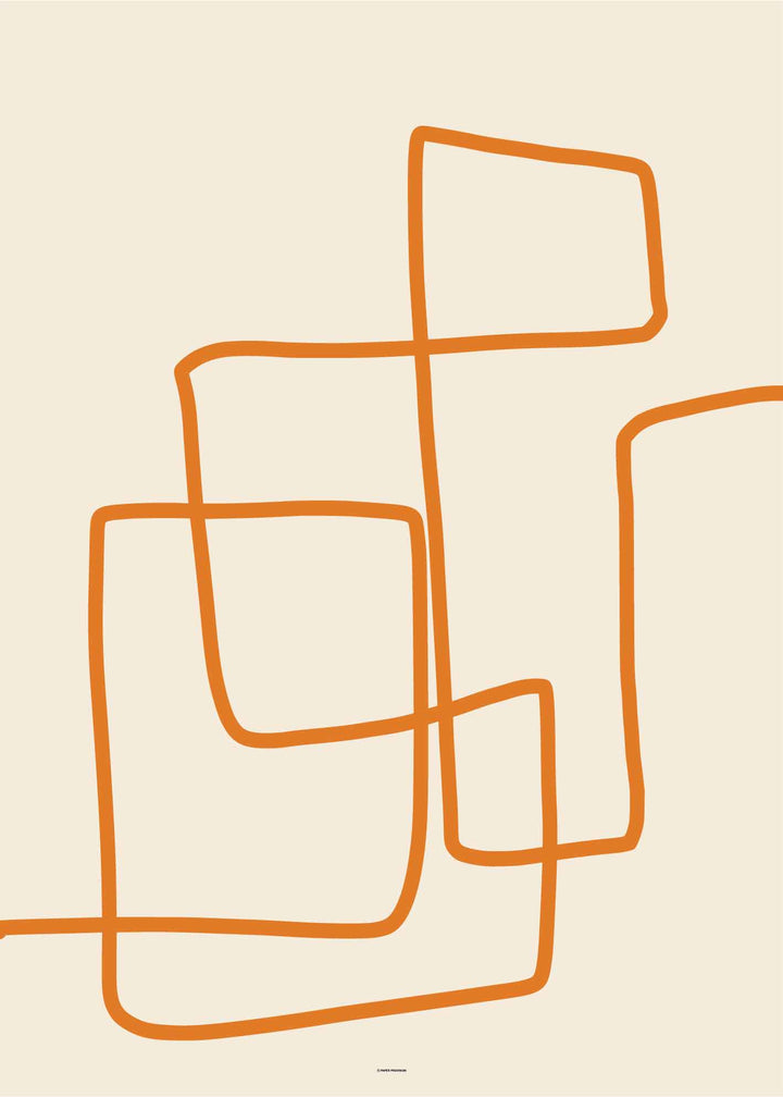 Abstract Lines Orange II-2