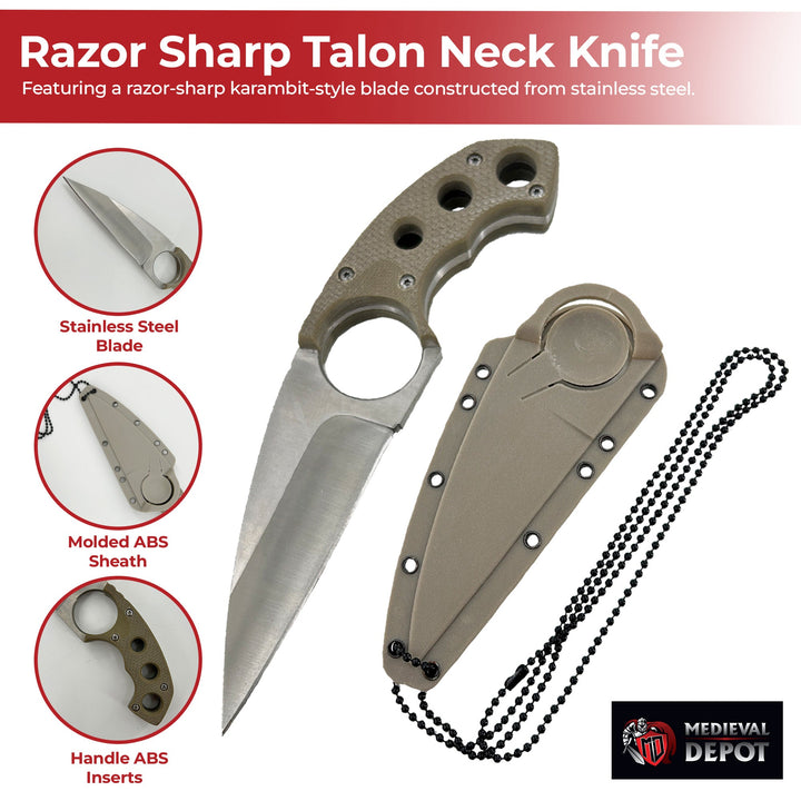 Bird Of Prey Talon Neck Knife-2