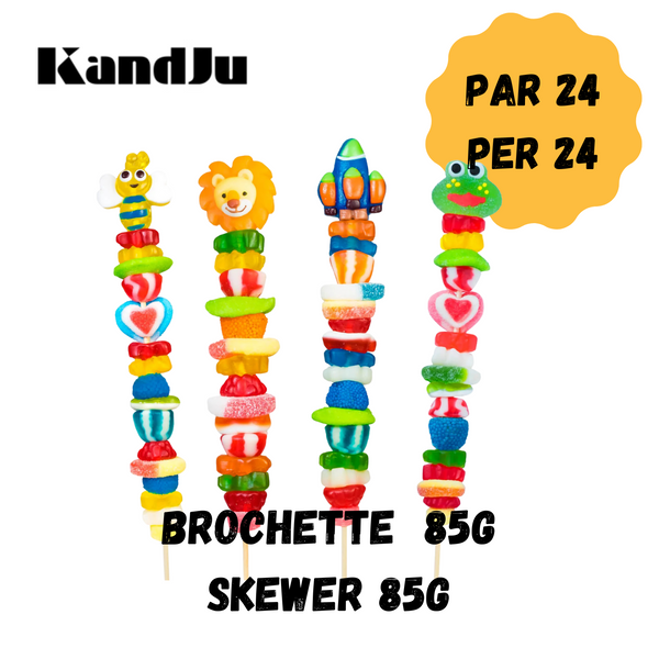 Kand Ju Candy Skewers - Case of 24 x 85g Skewers - Premium Candies & Gummies-0