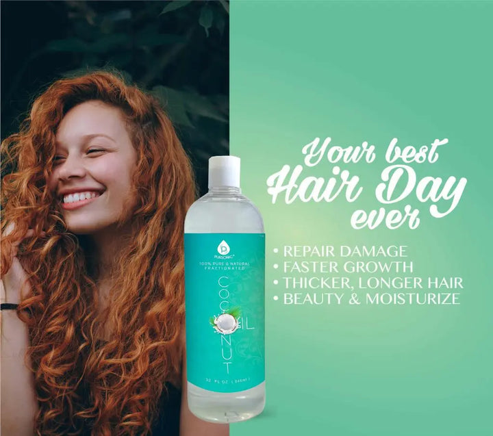 100% Pure Oil for Massages, Therapeutic Recipes & Essential Oils, Fractionated Coconut, 32 Fl Oz Pursonic