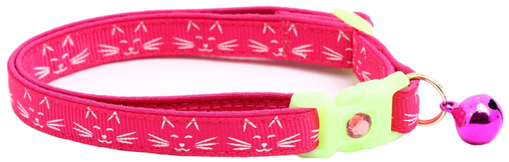 Glowing Cat Faces Breakaway Cat Collar Pugs2Persians