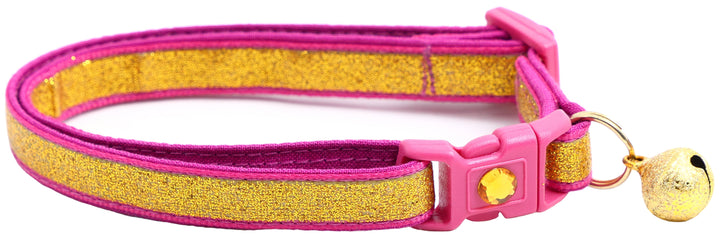Gold Glitter Breakaway Cat Collar Pugs2Persians