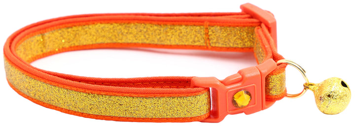 Gold Glitter Breakaway Cat Collar Pugs2Persians