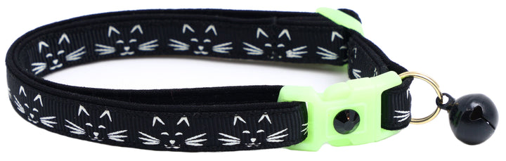 Glowing Cat Faces Breakaway Cat Collar Pugs2Persians