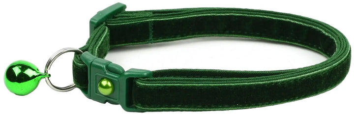 Soft Emerald Green Velvet Cat Collar Pugs2Persians