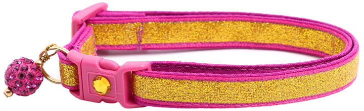 Gold Glitter Breakaway Cat Collar Pugs2Persians