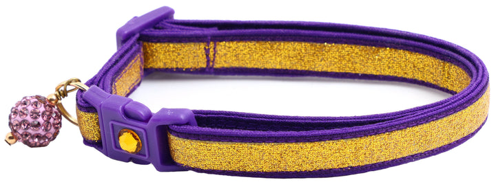 Gold Glitter Breakaway Cat Collar Pugs2Persians