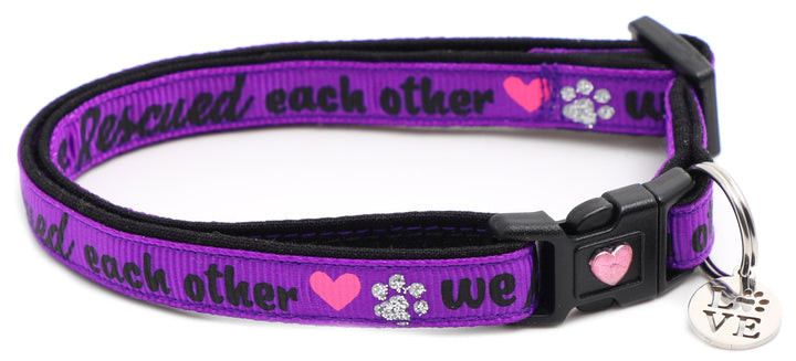We Rescued Each Other Breakaway Cat Collar Pugs2Persians