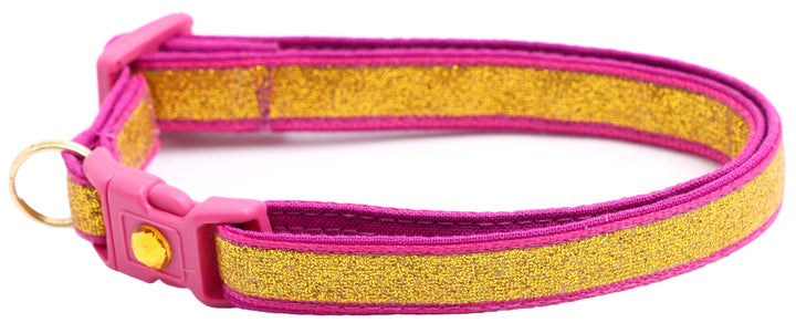 Gold Glitter Breakaway Cat Collar Pugs2Persians
