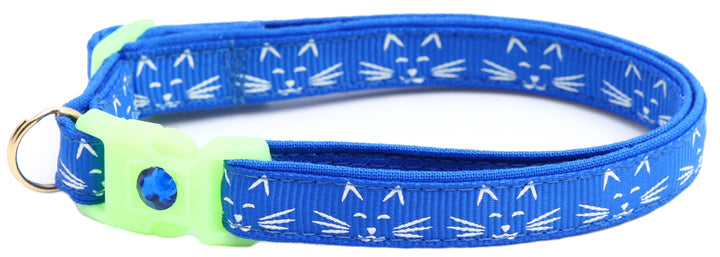 Glowing Cat Faces Breakaway Cat Collar Pugs2Persians